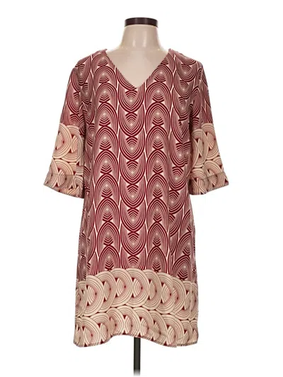 Pre-owned Adrienne Casual Dress In Burgundy