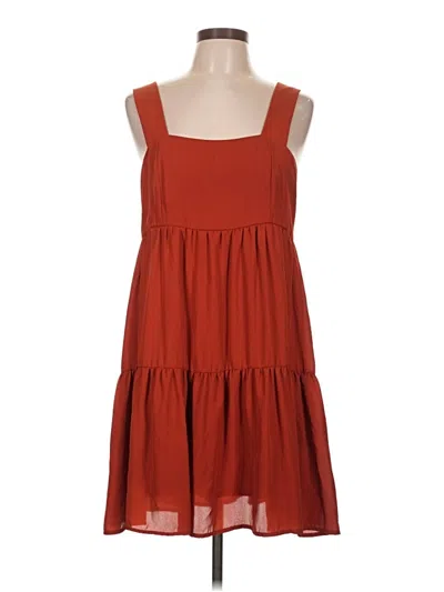 Pre-owned Adrienne Casual Dress In Red