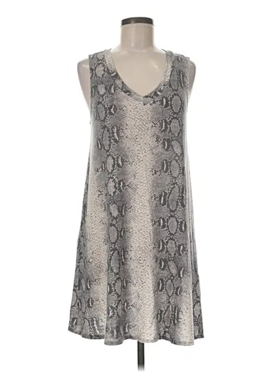 Pre-owned Adrienne Casual Dress In Silver