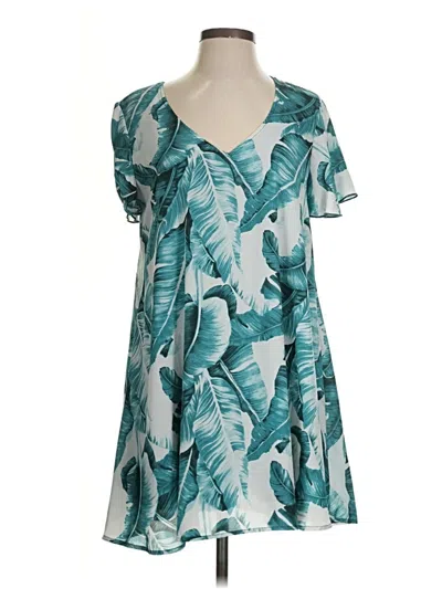 Pre-owned Adrienne Casual Dress In Teal