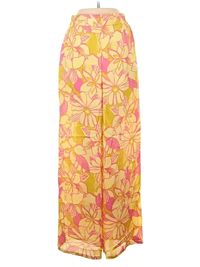 Pre-owned Adrienne Casual Pants In Yellow