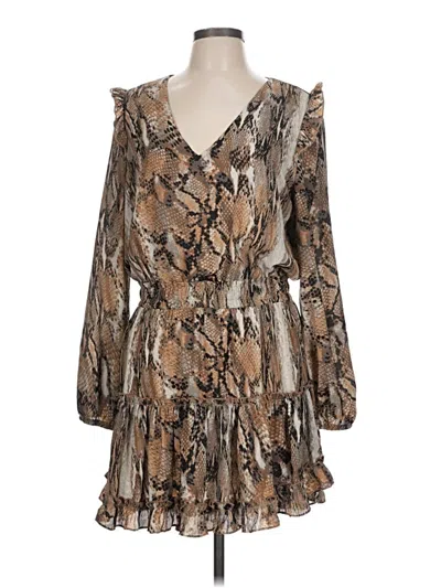 Pre-owned Adrienne Cocktail Dress In Tan