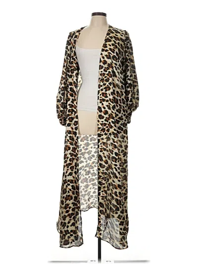 Pre-owned Adrienne Kimono In Brown