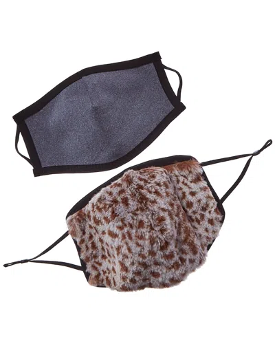 Adrienne Landau 2pc Face Warmer & Cloth Face Mask Set In Beige