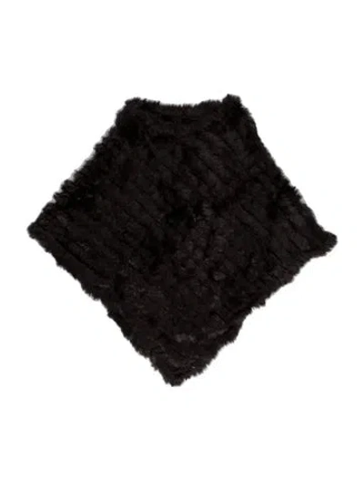 Pre-owned Adrienne Landau Acrylic Infinity Scarf In Brown