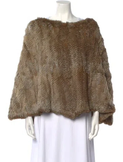 Pre-owned Adrienne Landau Bateau Neckline Sweater In Neutral