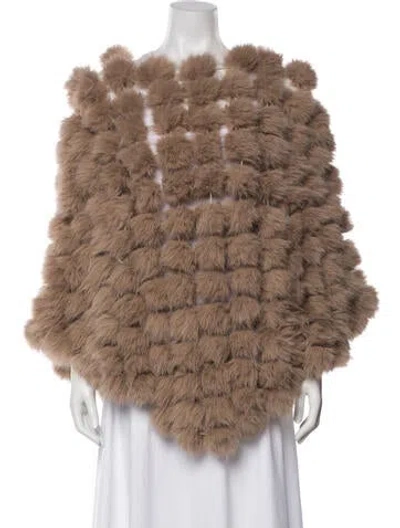 Pre-owned Adrienne Landau Bateau Neckline Sweater W/ Tags In Brown