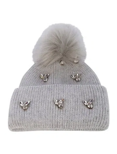 Pre-owned Adrienne Landau Beanie In Gray