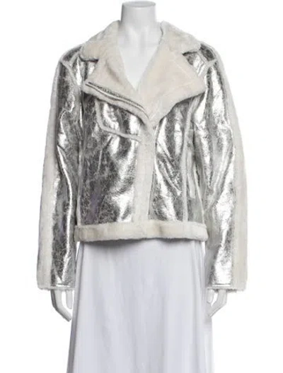 Pre-owned Adrienne Landau Biker Jacket W/ Tags In Multicolor