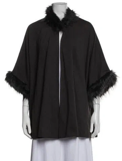 Pre-owned Adrienne Landau Cape In Blue