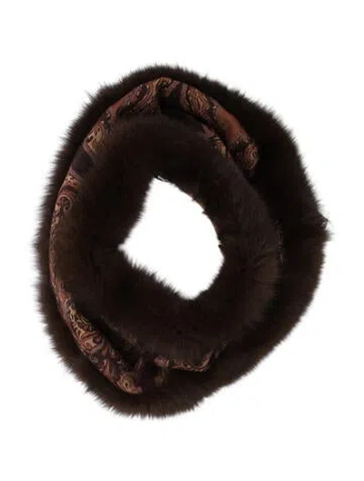 Pre-owned Adrienne Landau Cashmere Shawl In Brown