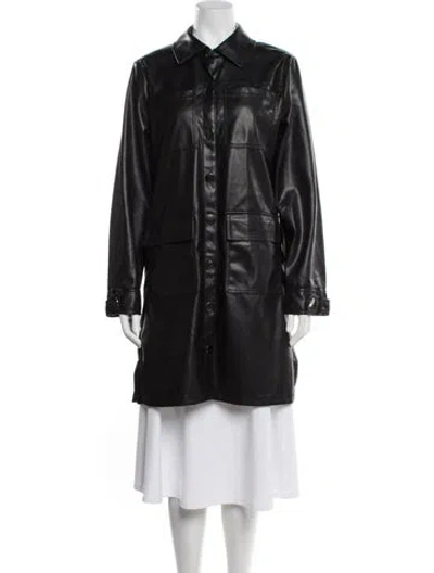 Pre-owned Adrienne Landau Coat In Gray