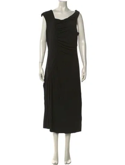 Pre-owned Adrienne Landau Cowl Neck Long Dress W/ Tags In Black