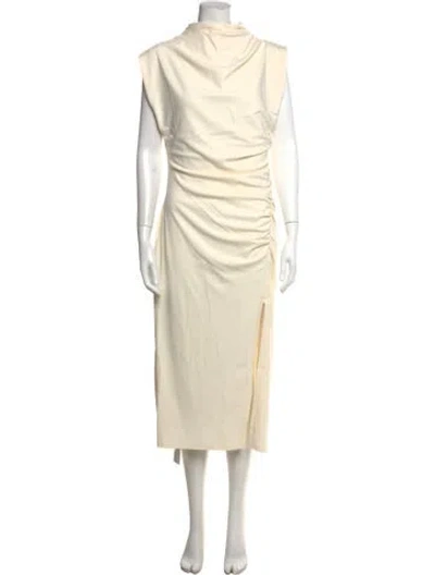 Pre-owned Adrienne Landau Cowl Neck Long Dress W/ Tags In Neutral