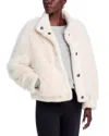Adrienne Landau Devon Faux Fur Jacket In Bone White
