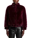 Adrienne Landau Devon Faux Fur Jacket In Purple In Purple
