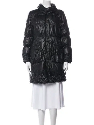 Pre-owned Adrienne Landau Down Coat In Black