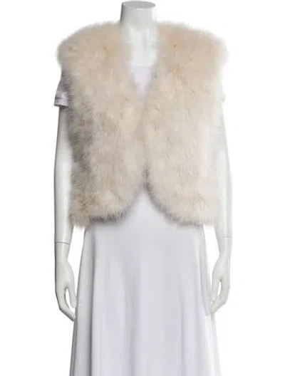 Pre-owned Adrienne Landau Down Jacket In Neutral