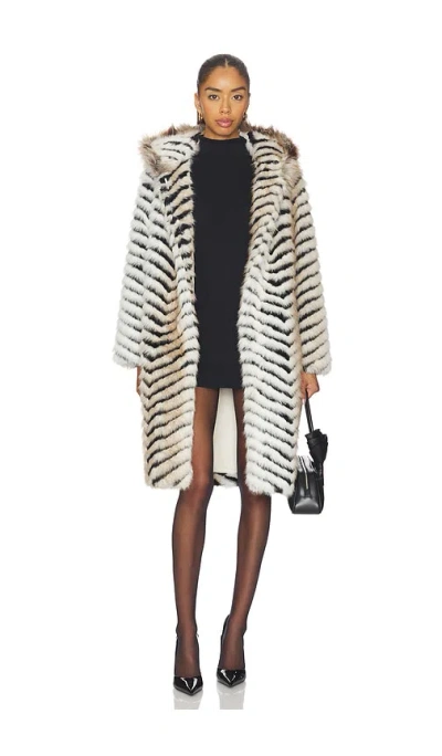 Adrienne Landau Elenor Coat In Neutral