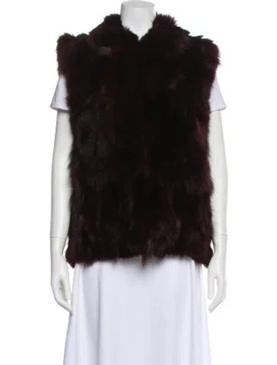 Pre-owned Adrienne Landau Faux Fur Coat In Black