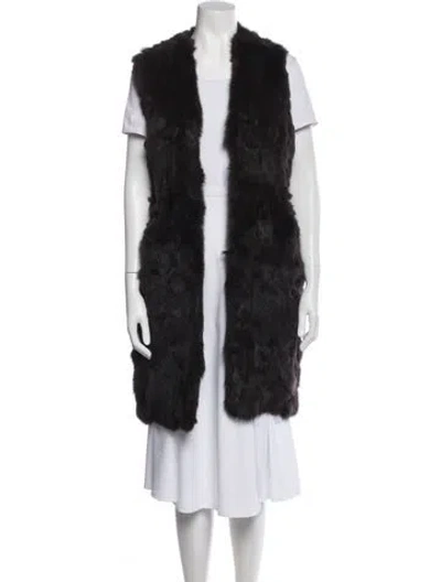 Pre-owned Adrienne Landau Fur Coat In Black