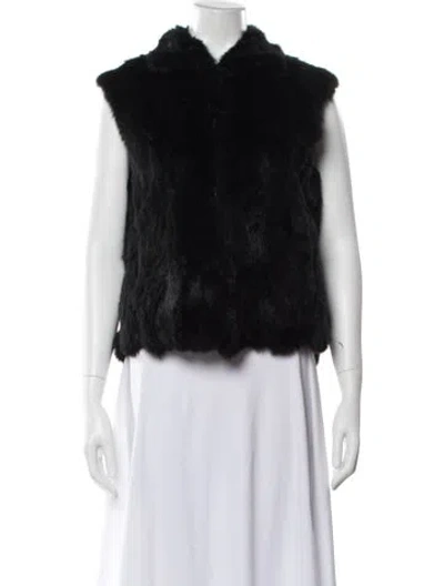 Pre-owned Adrienne Landau Fur Fur Jacket In Black