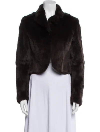 Pre-owned Adrienne Landau Fur Fur Jacket In Brown