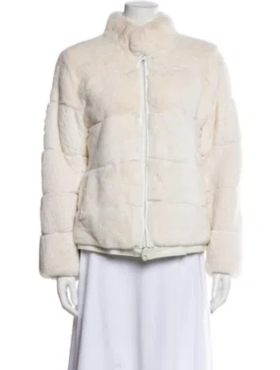 Pre-owned Adrienne Landau Fur Fur Jacket In Neutral