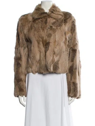 Pre-owned Adrienne Landau Fur Fur Jacket In Neutral