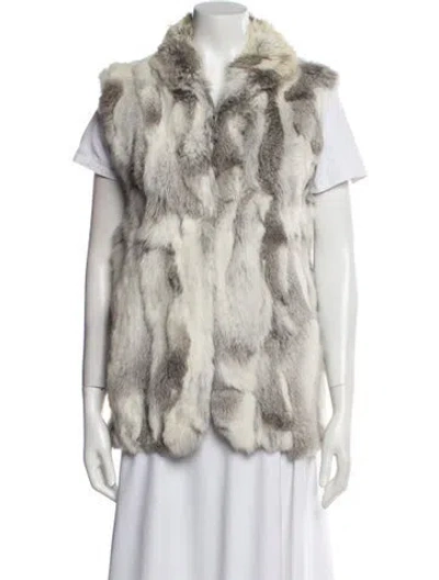 Pre-owned Adrienne Landau Fur Fur Jacket In Neutral