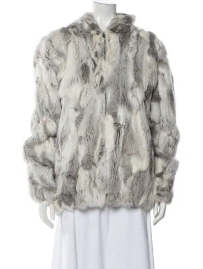 Pre-owned Adrienne Landau Fur Fur Jacket In Neutral