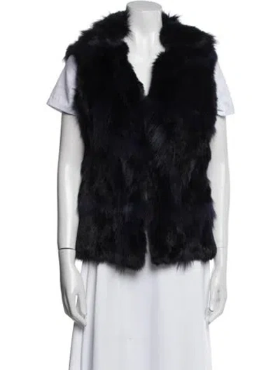 Pre-owned Adrienne Landau Fur Fur Jacket W/ Tags In Blue