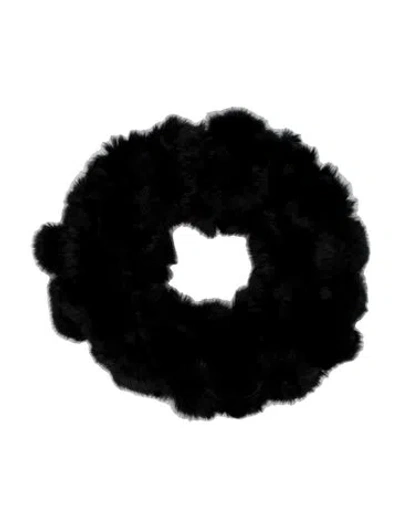 Pre-owned Adrienne Landau Fur Infinity Scarf W/ Tags In Black