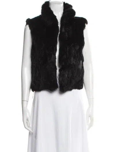 Pre-owned Adrienne Landau Fur Jacket In Black