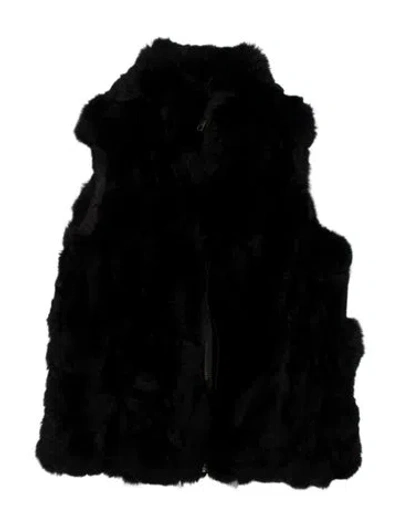 Pre-owned Adrienne Landau Fur Jacket In Black