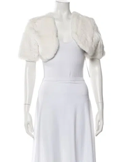 Pre-owned Adrienne Landau Fur Jacket In Blue