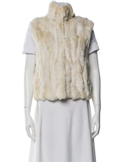 Pre-owned Adrienne Landau Fur Jacket W/ Tags In Neutral