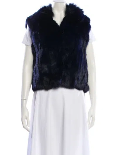 Pre-owned Adrienne Landau Fur Jacket W/ Tags In Purple