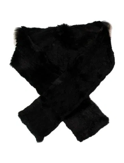 Pre-owned Adrienne Landau Fur Printed Snood In Multi