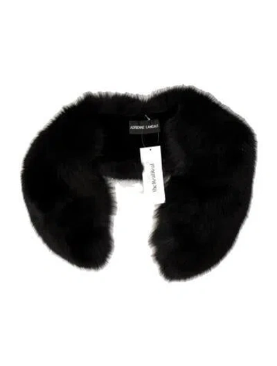 Pre-owned Adrienne Landau Fur Shawl In Black