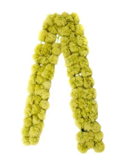 Pre-owned Adrienne Landau Fur Stole W/ Tags In Green