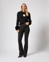 Adrienne Landau High Waist Bootcut Jean In Black