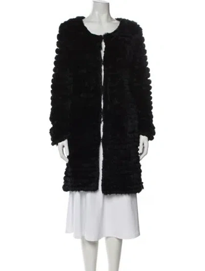 Pre-owned Adrienne Landau Jacket In Black