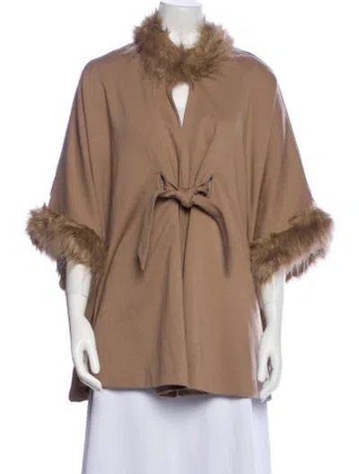 Pre-owned Adrienne Landau Jacket In Brown