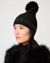 Adrienne Landau Jewel Embellished Beanie In Black