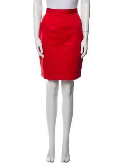 Pre-owned Adrienne Landau Knee-length Skirt In Red