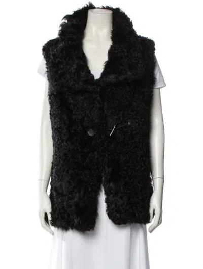 Pre-owned Adrienne Landau Lamb Fur Fur Jacket In Black