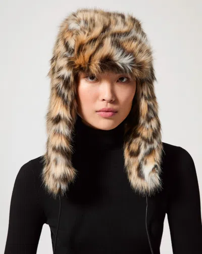 Adrienne Landau Lauren Fox Faux Fur Trapper Hat In Multi