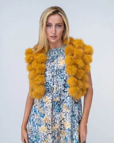 Adrienne Landau Lightweight Faux Fur Vest In Multi