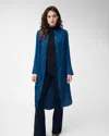 Adrienne Landau Longline Sapphire Button Front Tunic In Blue